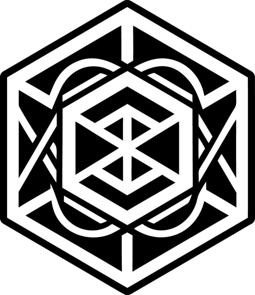 A solid icon of symmetry symbol vector