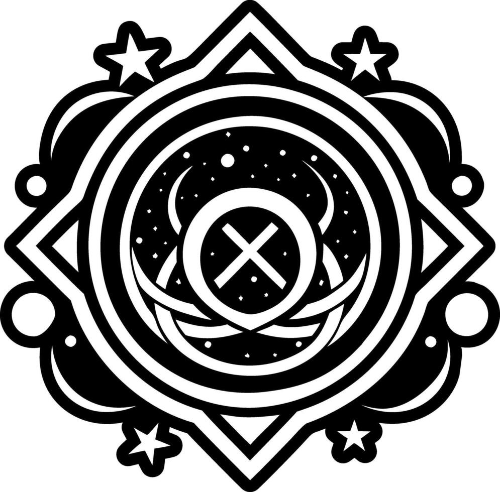Glyph style icon of celestial bodies vector