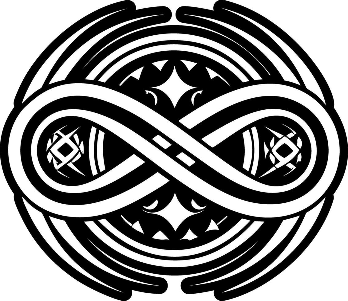 Glyph icon of endless journey symbol vector