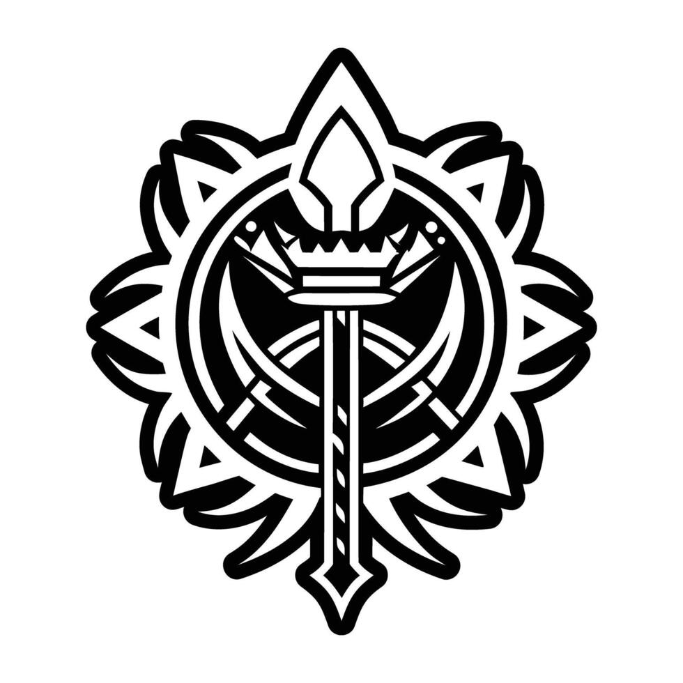 A filled style icon of king staff vector