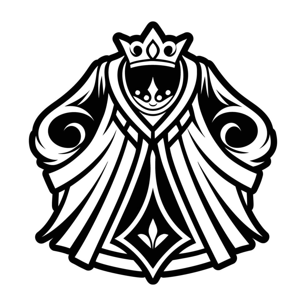 King robe icon in glyph style vector