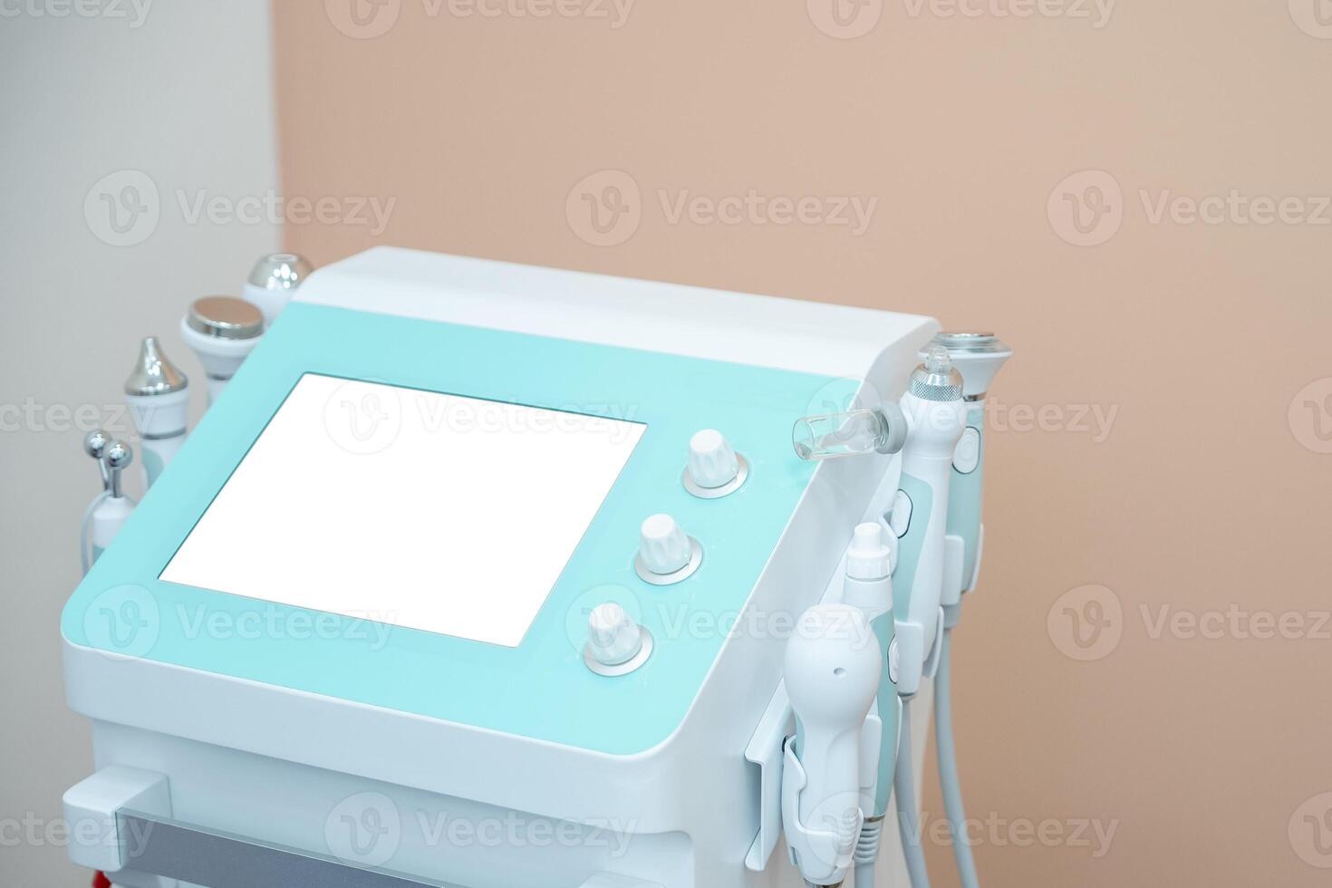Ultrasound facial beauty treatment equipment in the beauty salon. photo