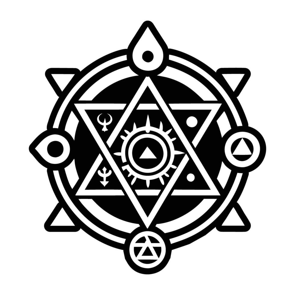 A glyph icon of alchemy symbol vector