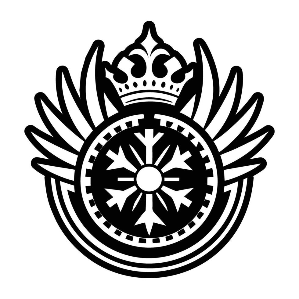 A filled style icon of imperial symbol vector