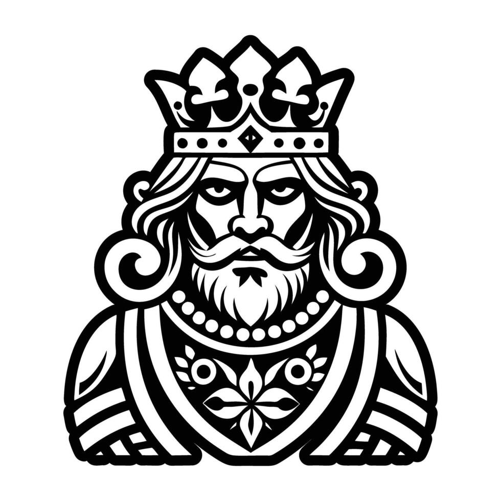 King statue icon in glyph style vector