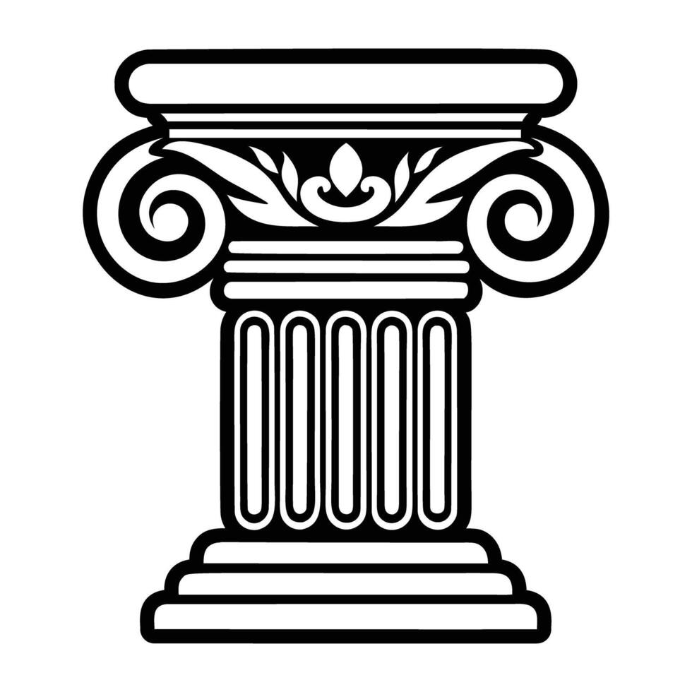 A filled style icon of marble column vector
