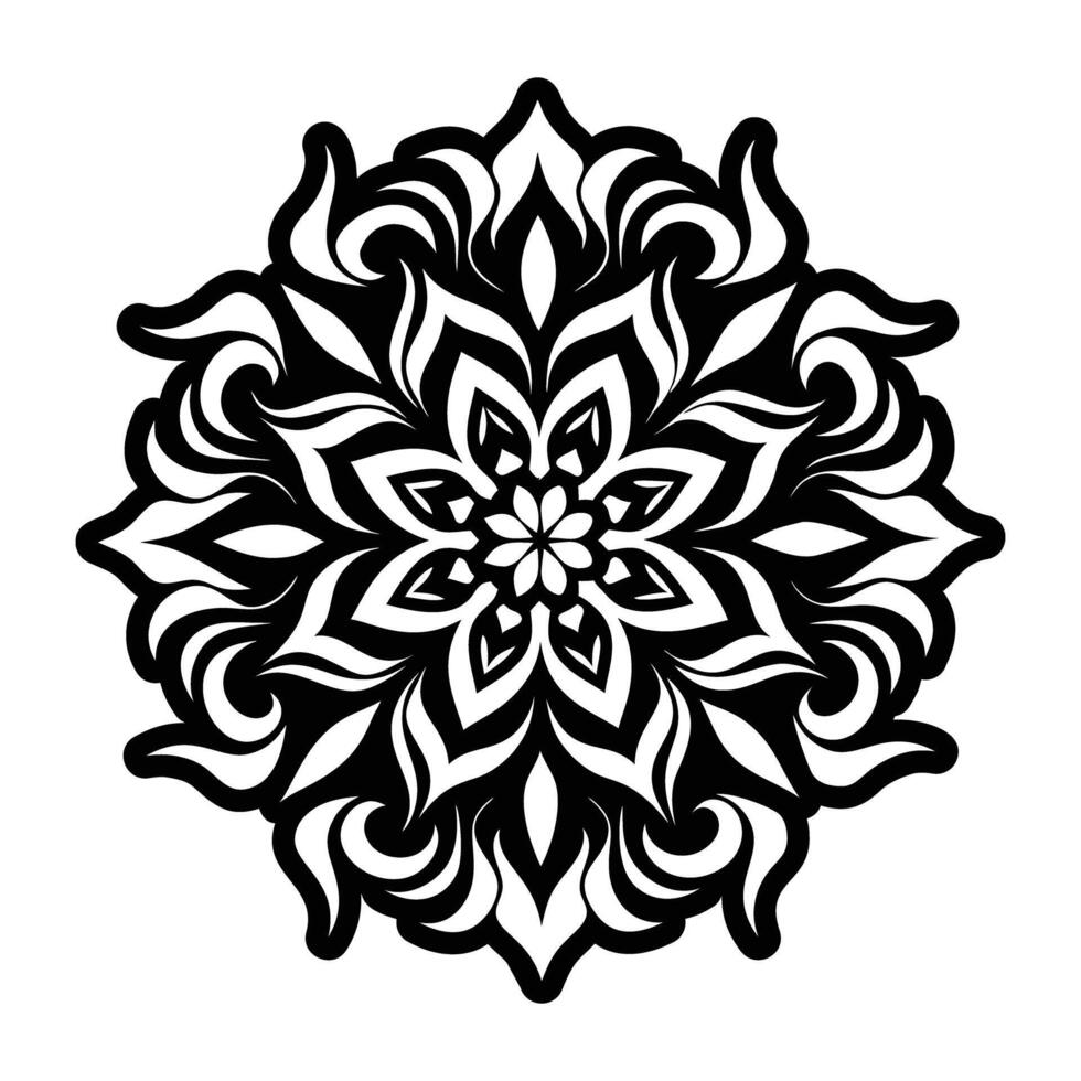 A filled style icon of floral pattern vector