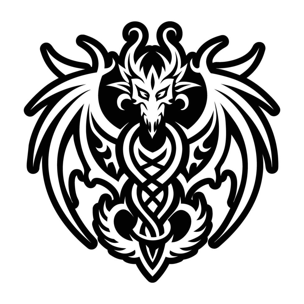 A glyph icon of mythical dragon vector