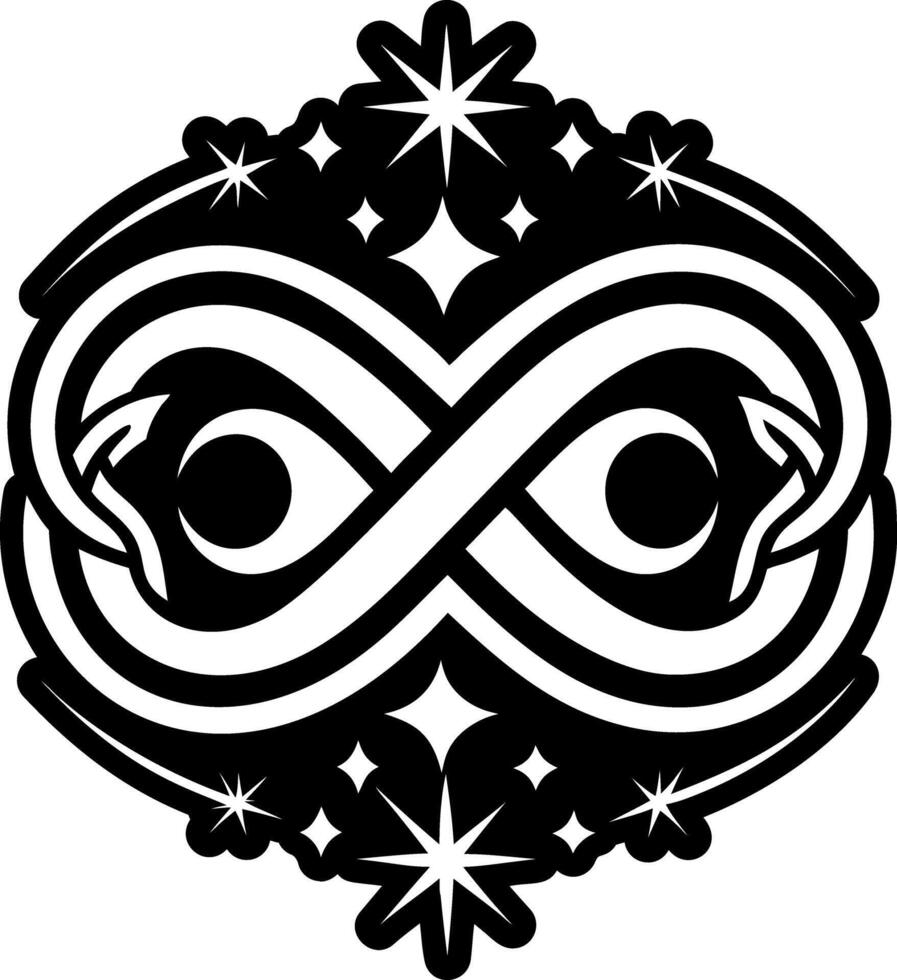 Endlessness symbol icon designed in solid style vector