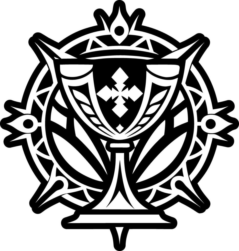 A solid icon of holy grail symbol vector