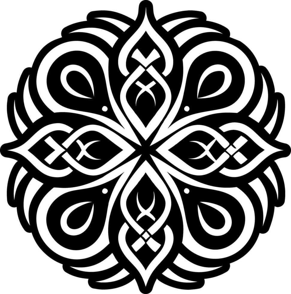 A solid icon of fractal pattern vector