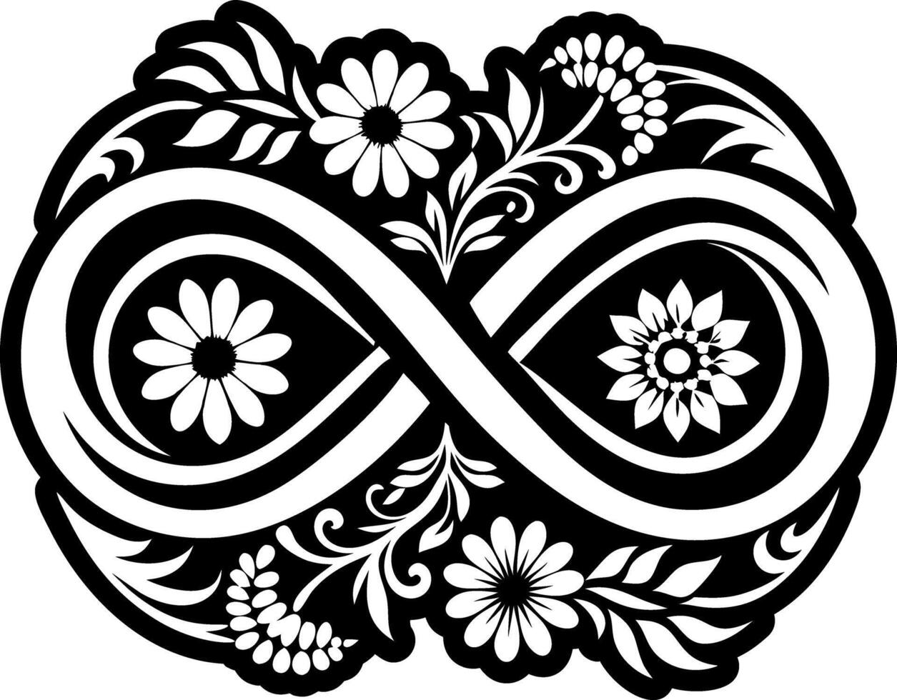 A solid icon of infinity sign vector