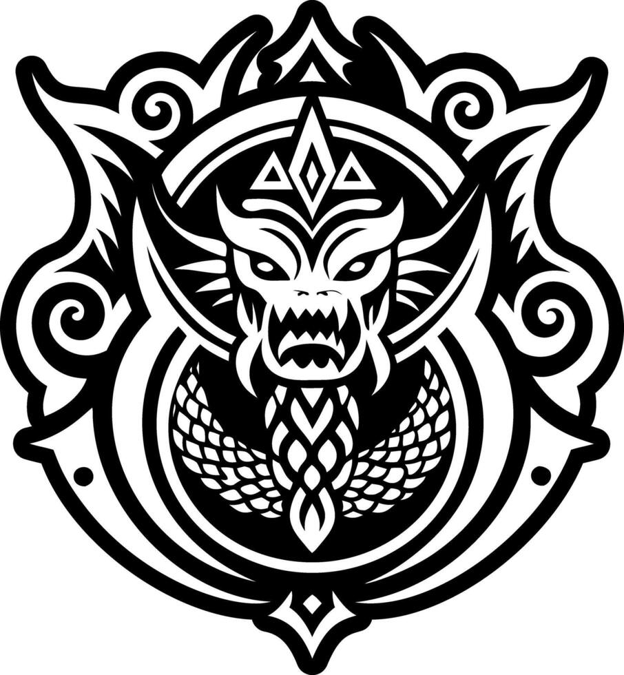 A solid icon of serpent symbol vector