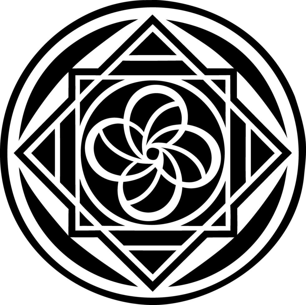 A filled style icon of golden ratio symbol vector
