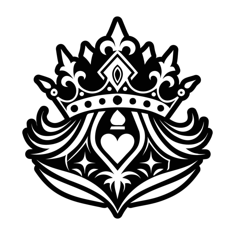 A glyph icon of crown symbol vector