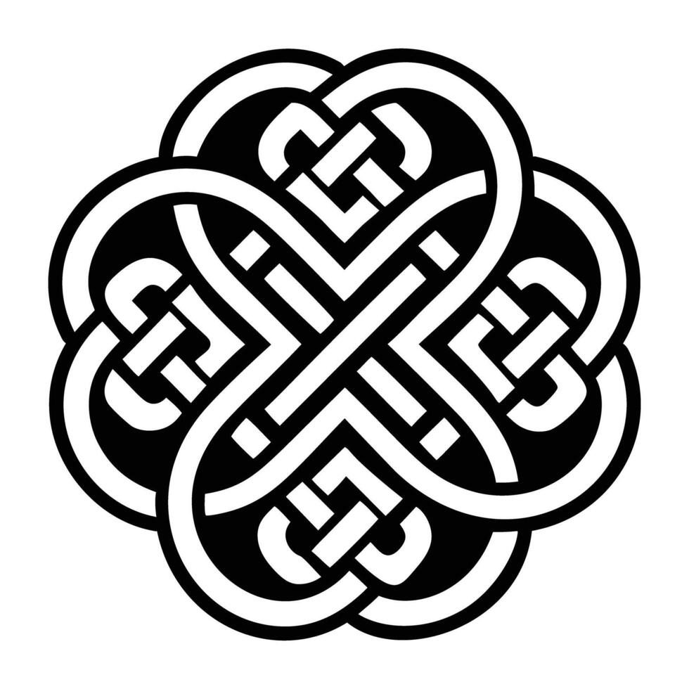Celtic knot icon in glyph style vector