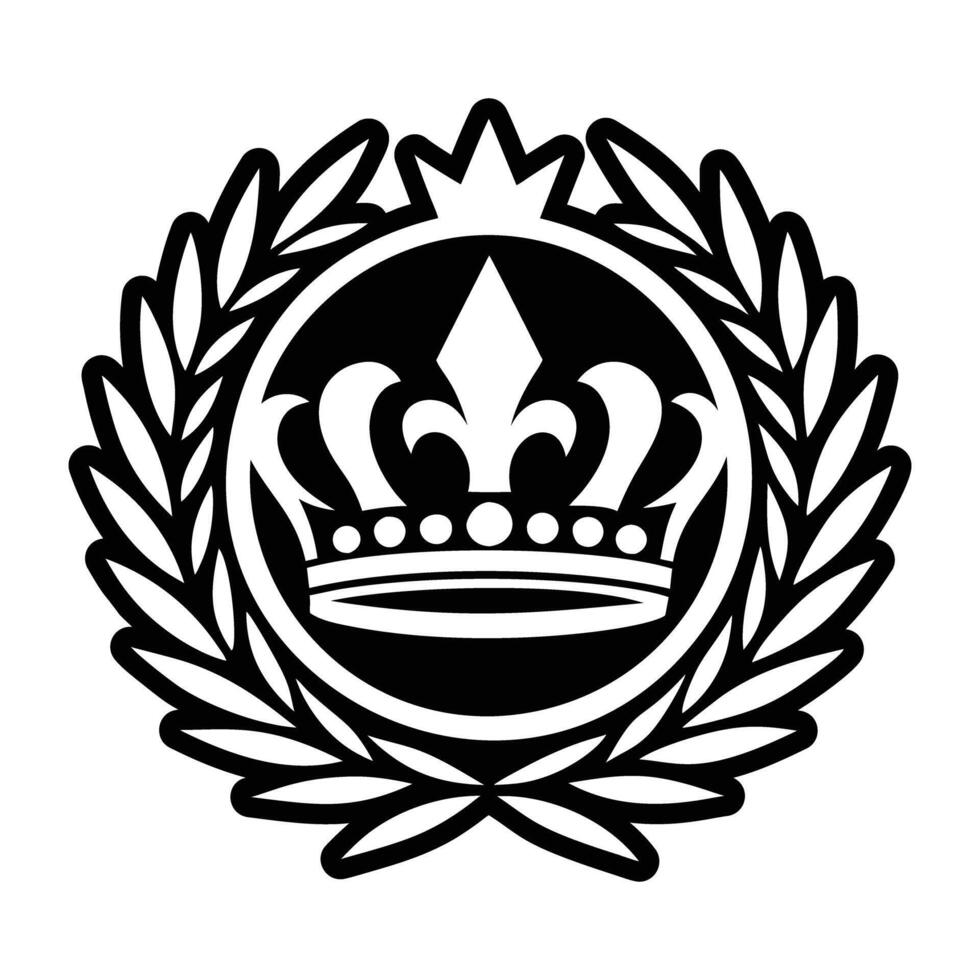 A glyph style icon of crown vector