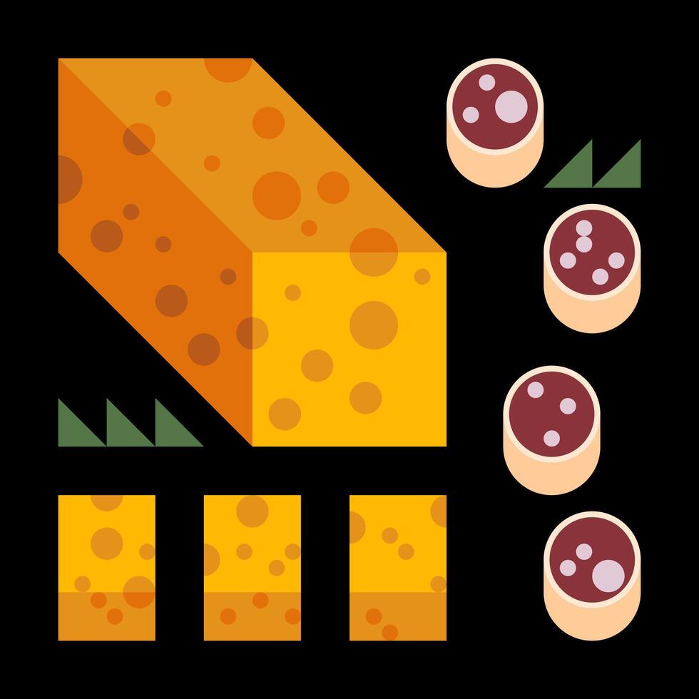 Swiss Cheese Geometric Elements Concept vector