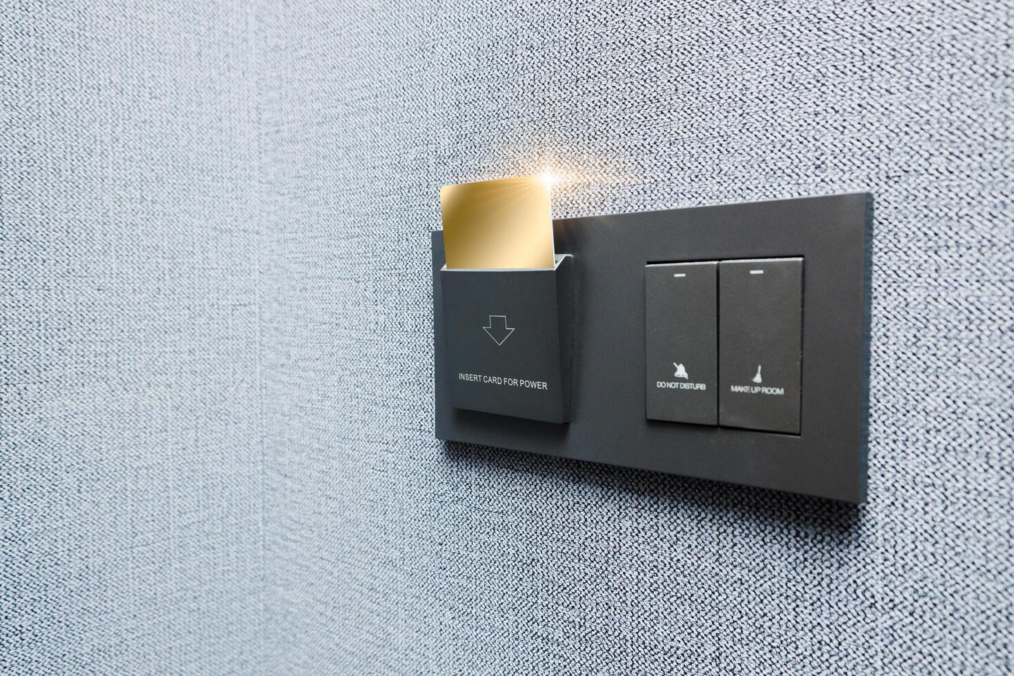Hotel Key Card, Energy Saving Switch Insert Key For Power, Key Card Hotel Room, Card Key Socket photo