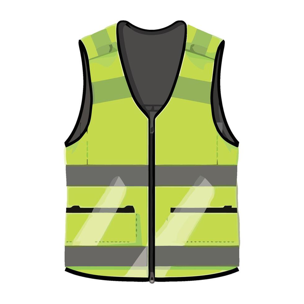 Protective workwear symbol yellow jacket icon isolated vector