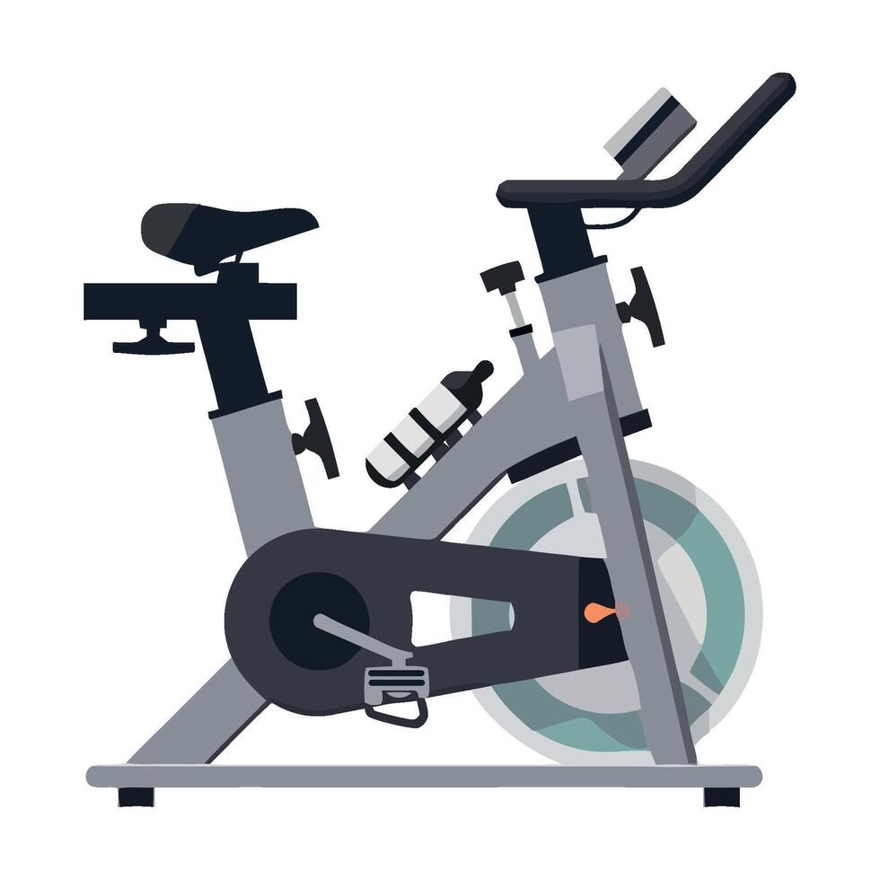 spinning sport bike icon isolated on flat vector