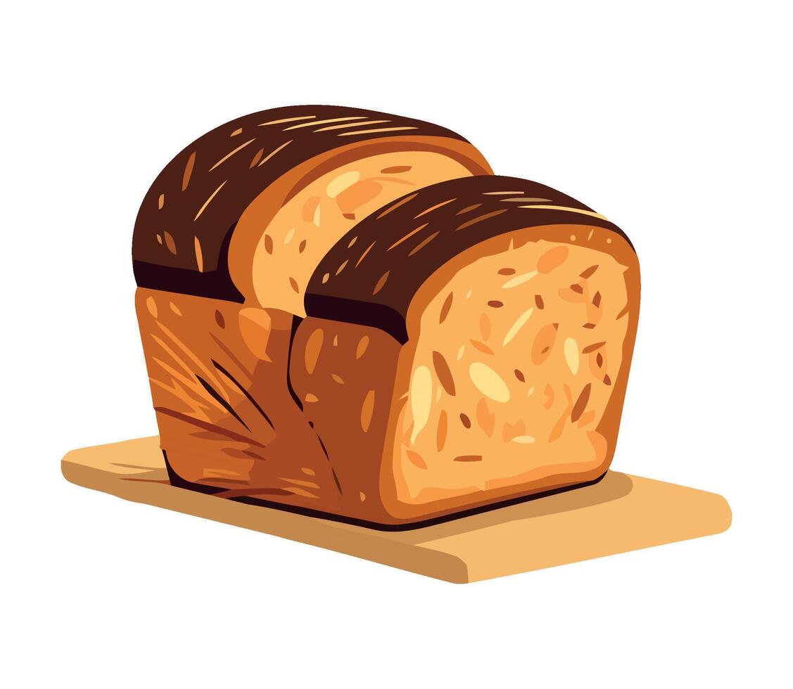 Freshly baked bread icon isolated vector