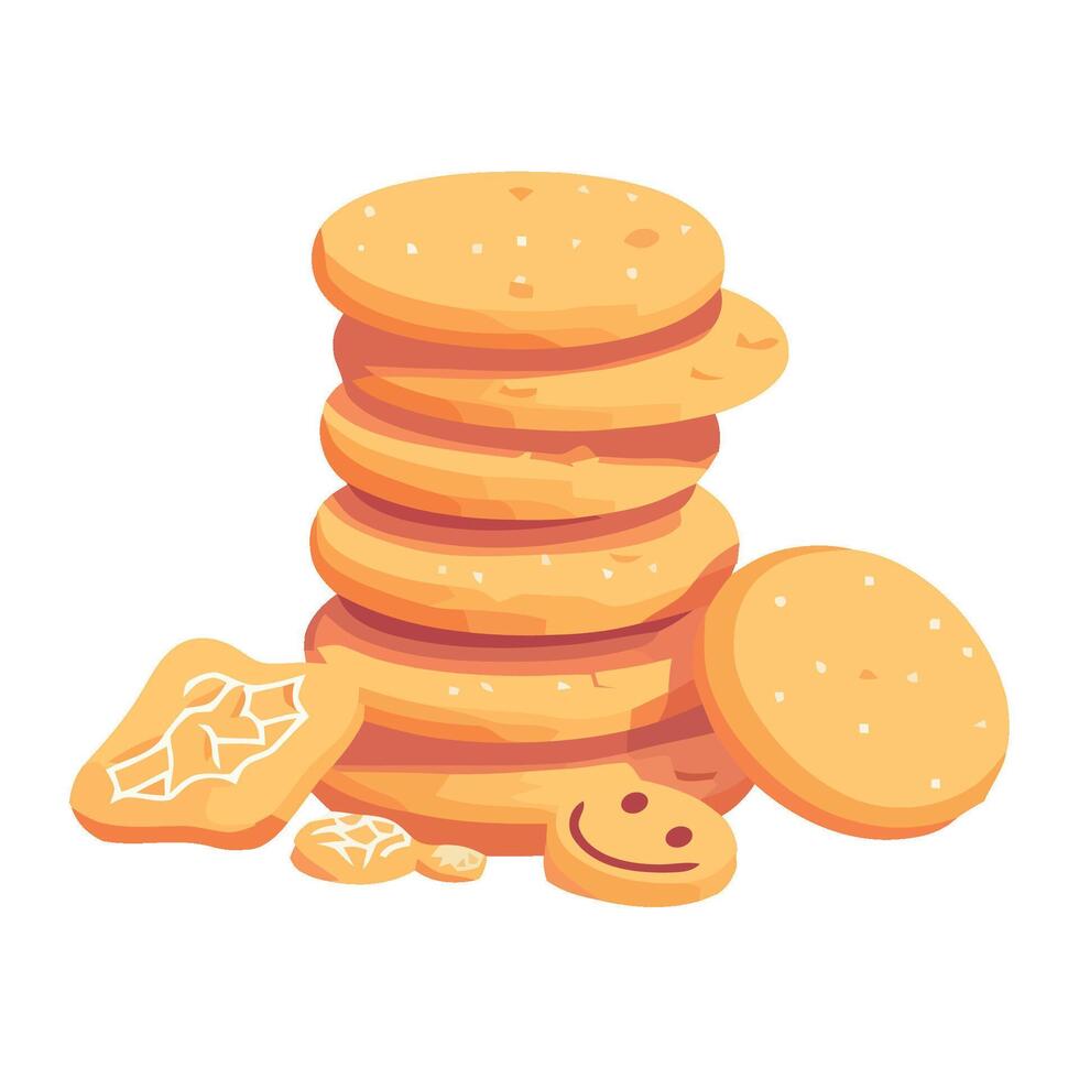 cookies, gourmet cooking, healthy eating icon isolated vector