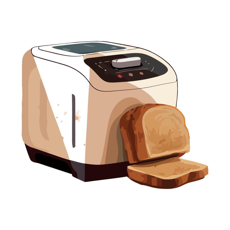 Toaster appliance heats bread for a meal icon isolated vector