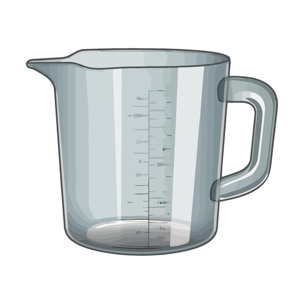 plastic measure mug utensil icon isolated vector