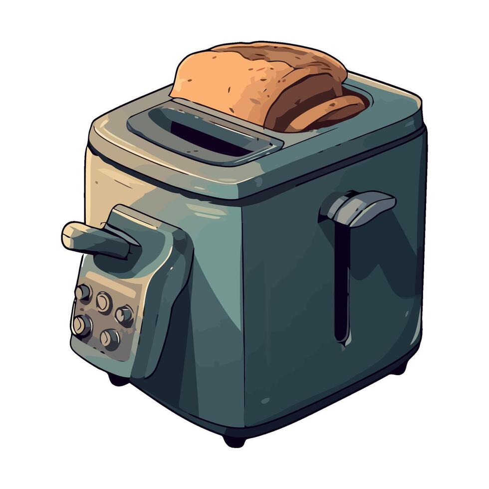 Toasted bread, a snack of freshness icon isolated vector