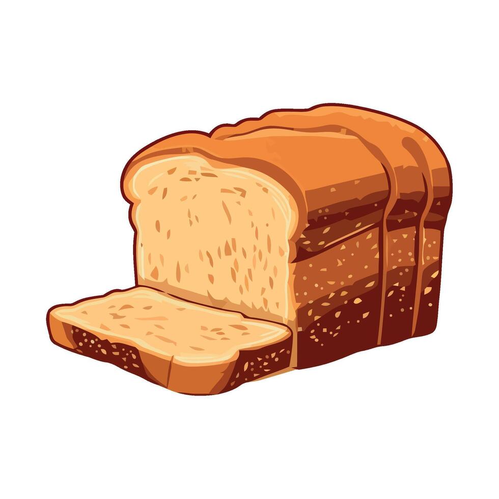 Freshly baked bread, a gourmet meal symbol icon isolated vector