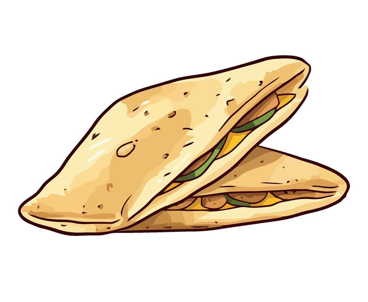 Gourmet taco meal with beef and cilantro icon isolated vector