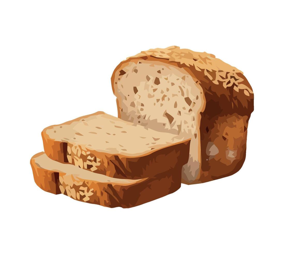 Freshly baked baguette, a symbol of gourmet French food icon isolated vector