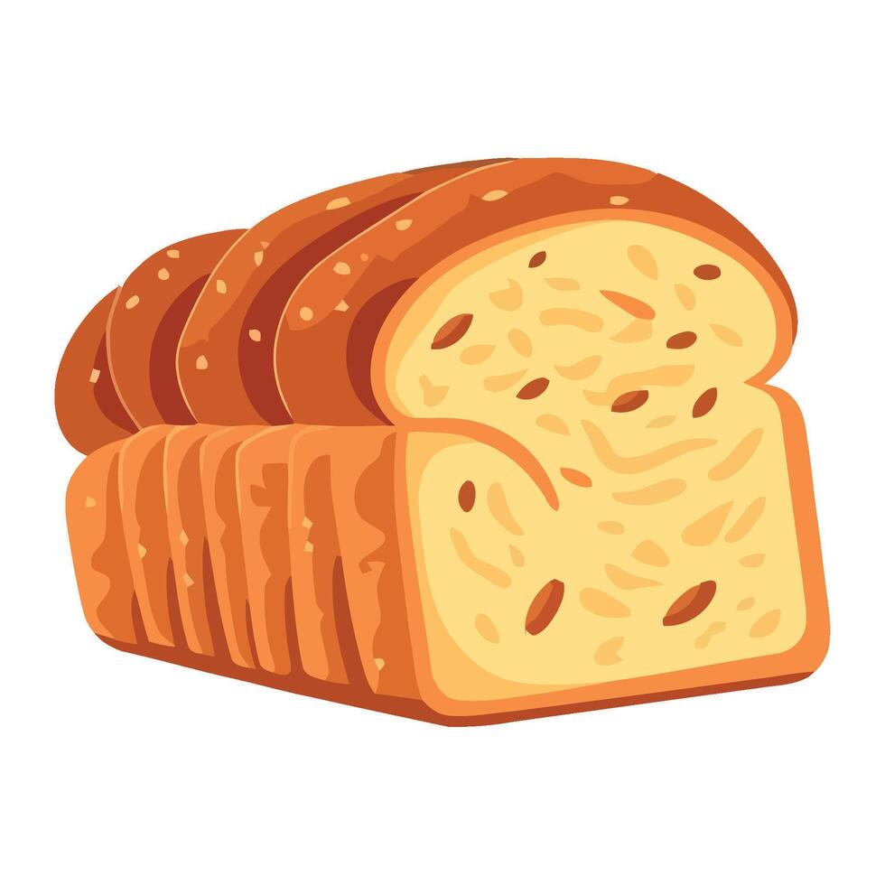 Freshly baked gourmet bread, a sweet food icon isolated vector