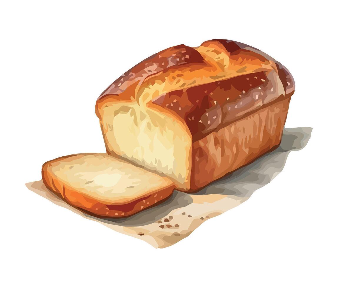 Freshly baked sweet bread icon isolated vector