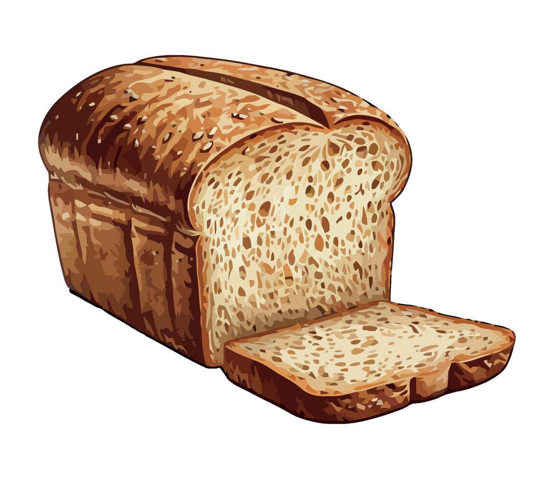Freshly baked bread, a wholesome meal delight icon isolated vector