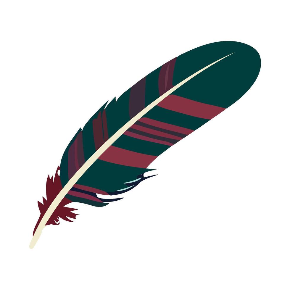 Peacock feather symbolizes freedom icon isolated vector