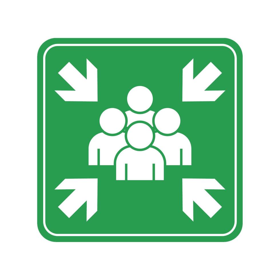meeting point signal icon vector