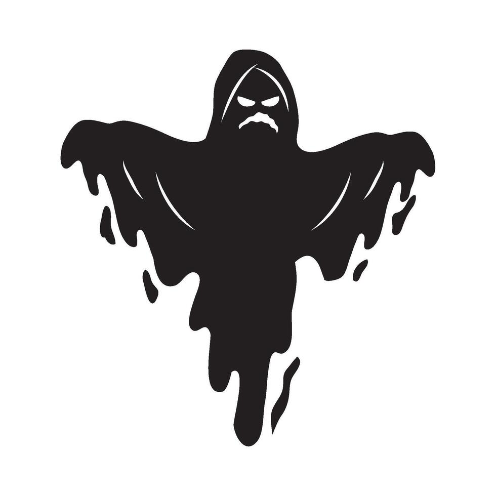ghost creature silhouette vector