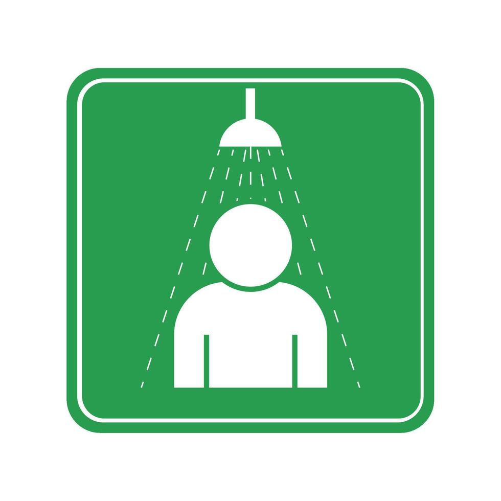 emergency signal of chemical shower vector