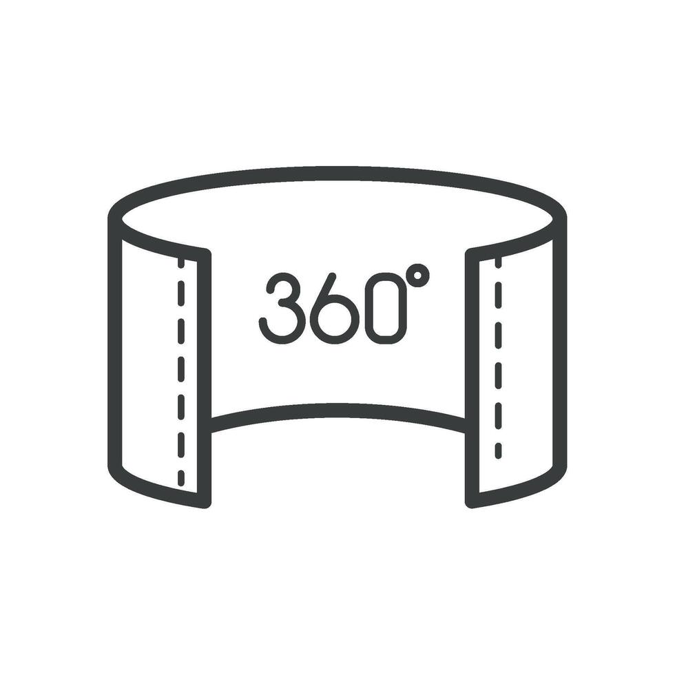 virtual reality 360 view icon isolated vector