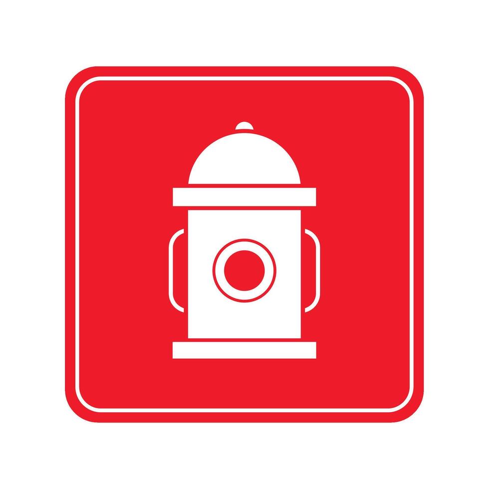 emergency signal of hydrant icon vector