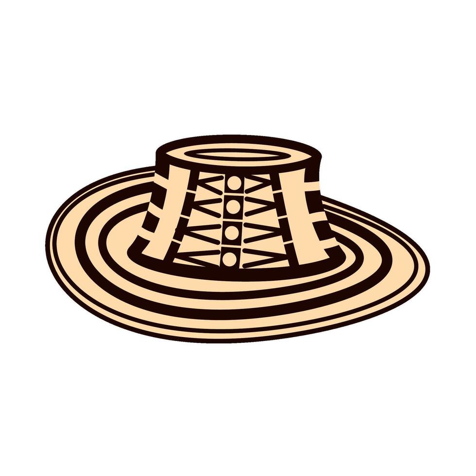 sombrero vueltiao illustration icon vector