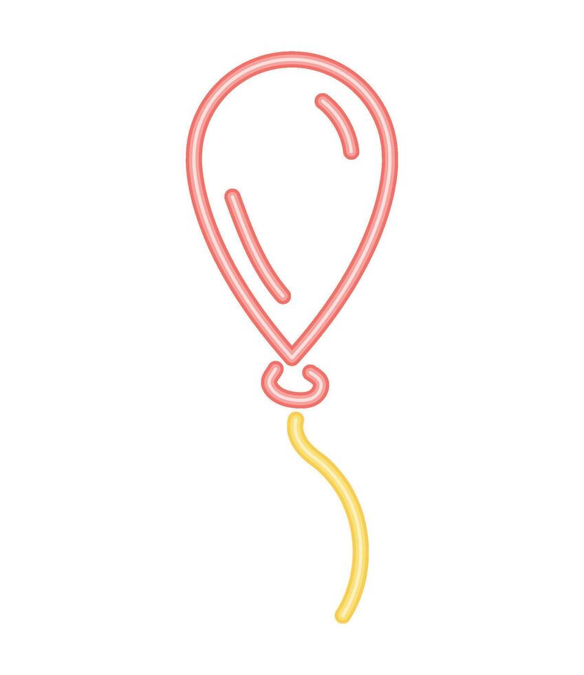 neon balloon illustration vector