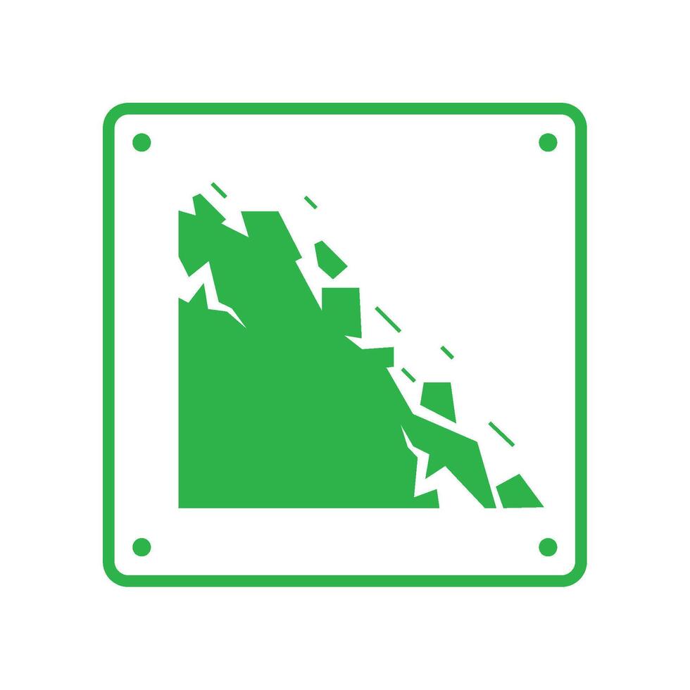 earthquake icon signal design vector