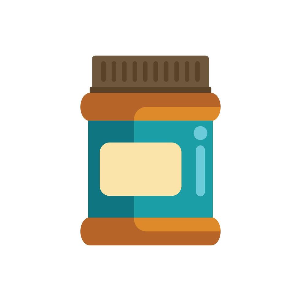 Peanut butter jar with blank label being displayed vector
