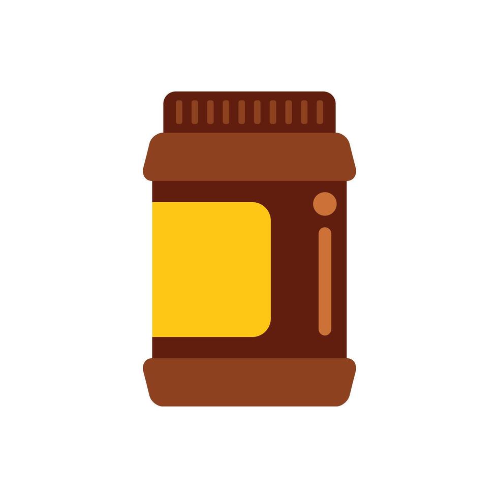 Chocolate spread jar presenting empty space for branding vector