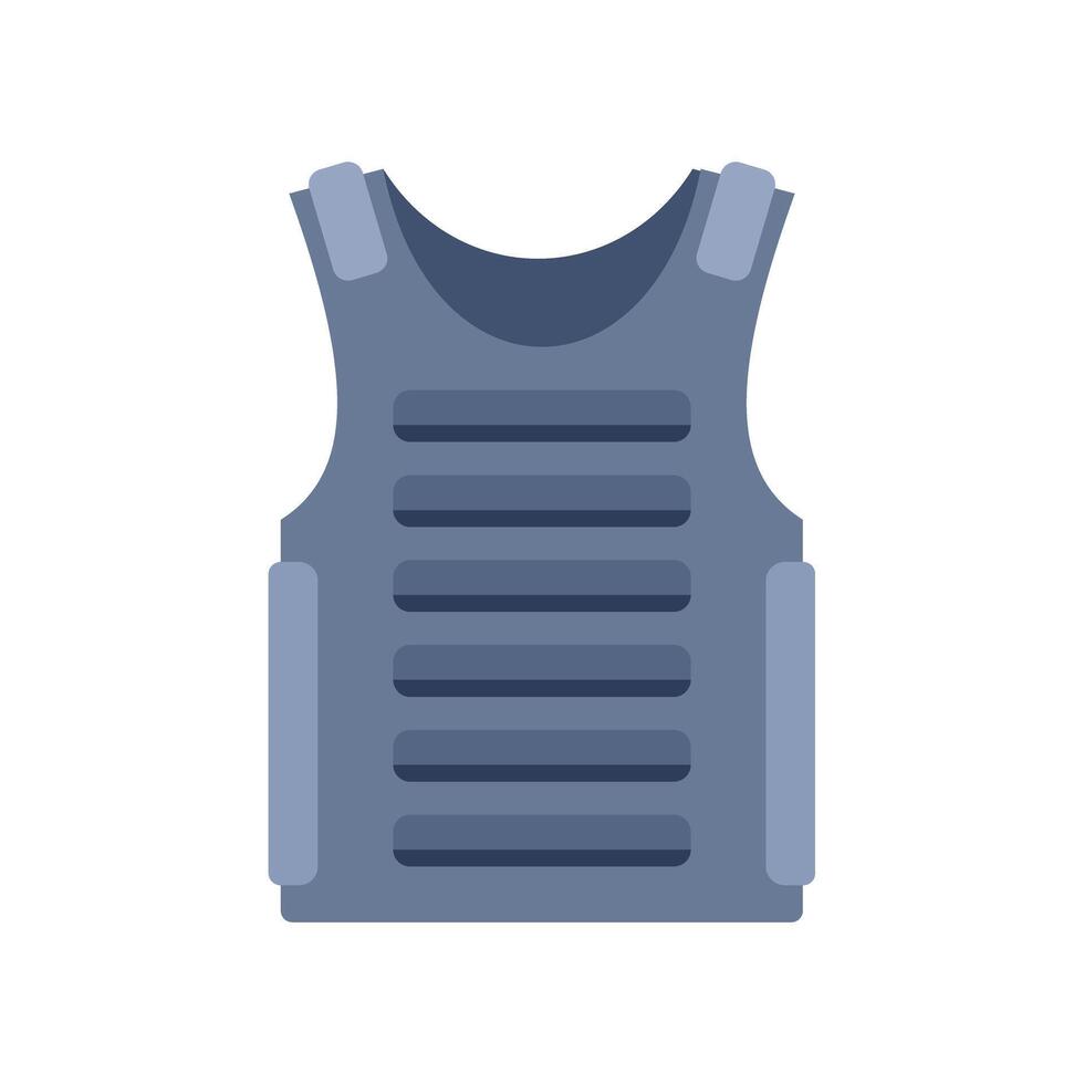 Bulletproof vest offering protection from gun violence vector