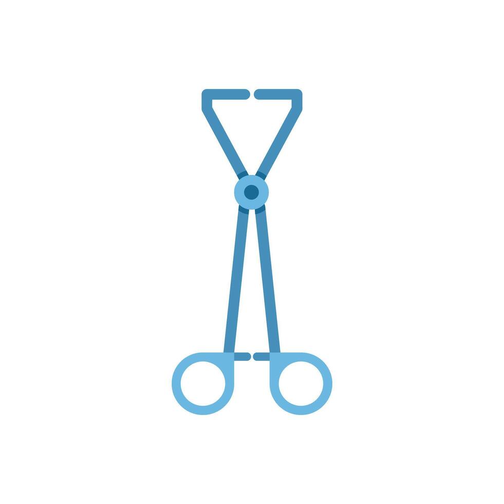 Medical clamp icon representing surgical instruments for doctors vector