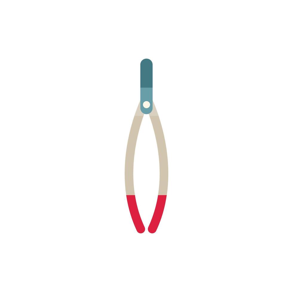 Drawing compass tool icon showing measurement instrument for geometry and technical drawing vector